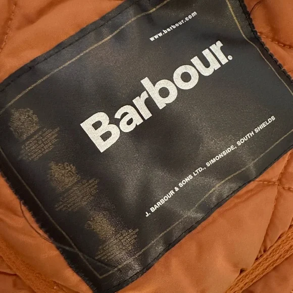 Barbour Liddesdale Quilted Orange Jacket - Picture 5 of 8